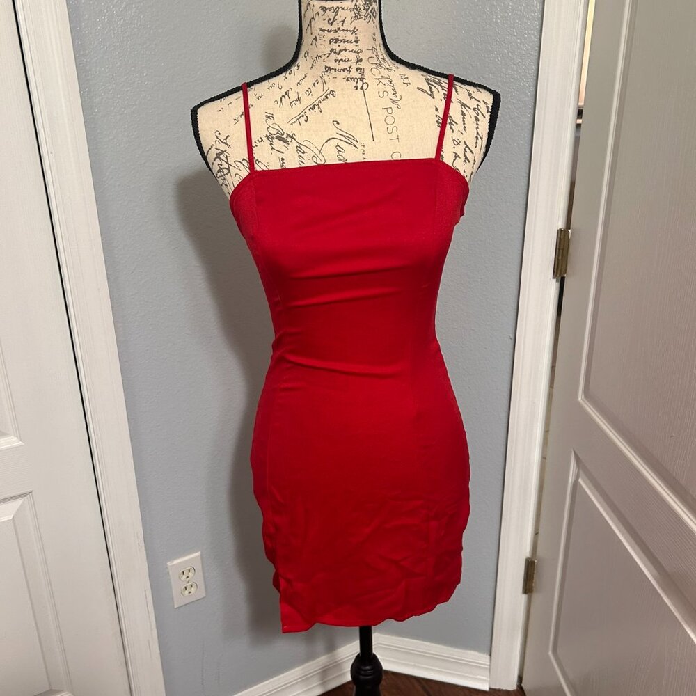 Shein Red Spaghetti Strap Mini Dress size small